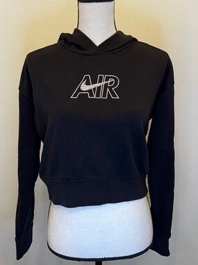 Nike Kids Black Crop Hoodie
